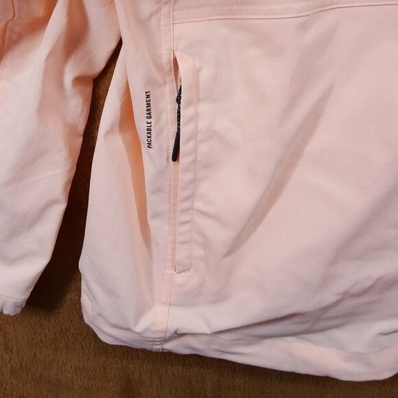 NIKE Running Jacket Womens XL Pastel Pink Pullover Loose Fit Hooded Windbreaker - Picture 6 of 11